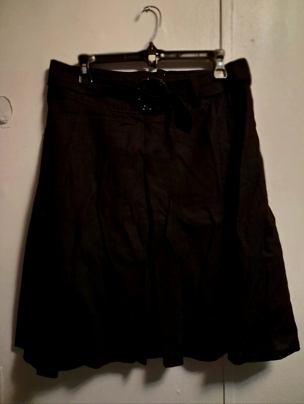 Cato Black Midi Skirt with Waist Tie